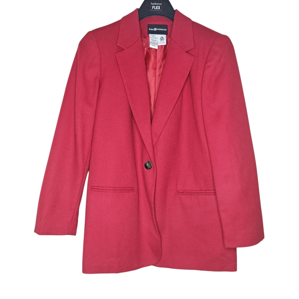 Vintage Wool Sag Harbor Women's Red Blazer